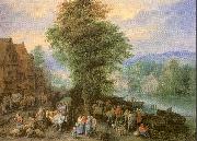 Michau, Theobald Peasants at the Market china oil painting reproduction